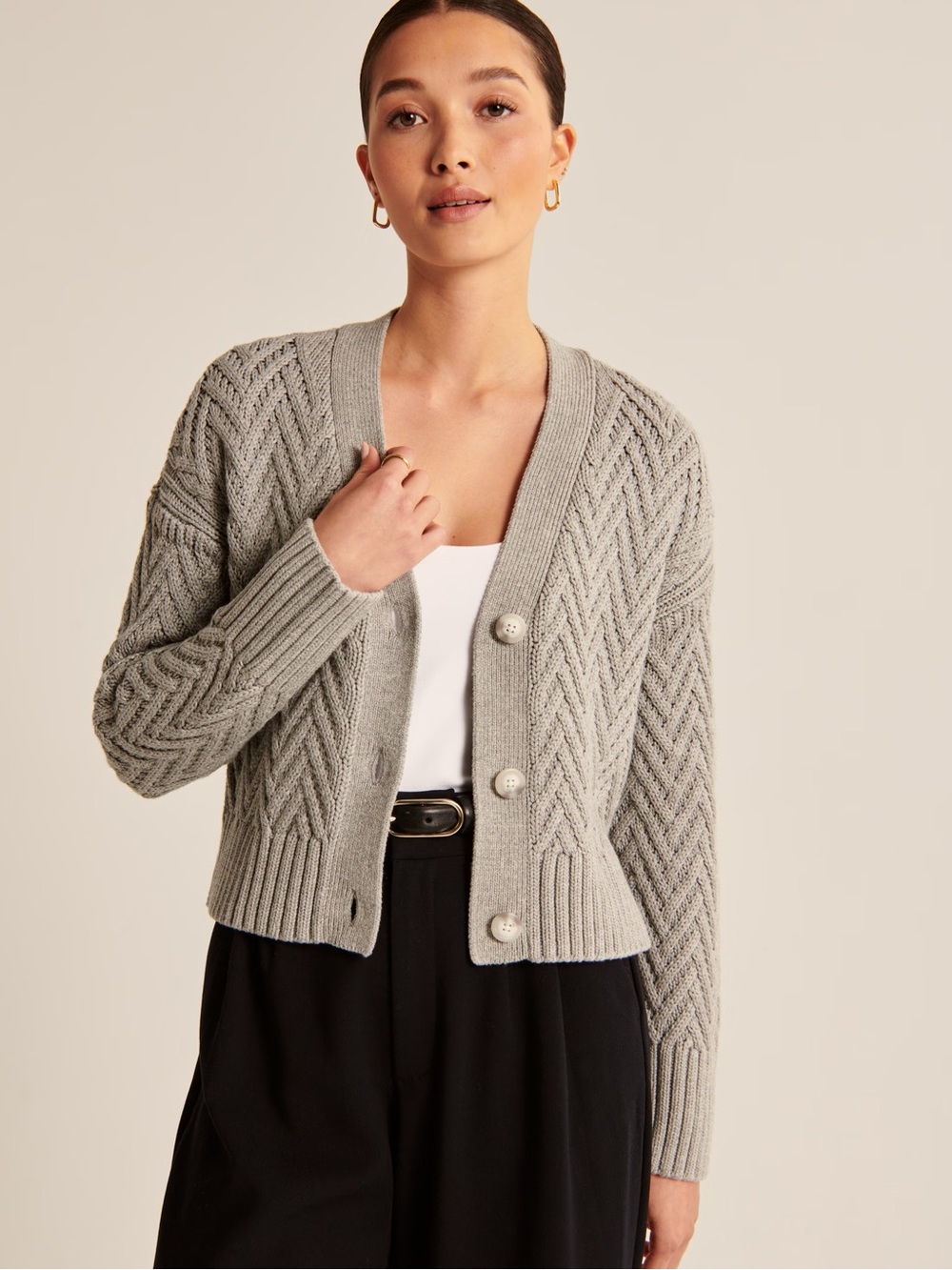 NWT Abercrombie & Fitch Herringbone Stitch Cardigan